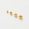 Cuentas de oro real chapadas en cobre de 18 quilates que conservan el color, cuentas de posicionamiento, accesorios para pulseras de cuentas sueltas, accesorios para pulseras DIY hechos a mano