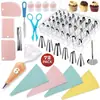 Venta al por mayor del fabricante Juego de 40 boquillas decoradoras de acero inoxidable Bolsa para decorar pasteles de crema Juego de herramientas para hornear DIY