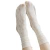 Calcetines de Media Pantorrilla para Mujer, Estilo Japonés, Versión Delgada de Verano, con Adorno de Encaje de Moño, Calcetines Arrugados, Calcetines Blancos de Pantorrilla Jk, Anti-Enganche