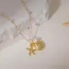 Collar de Concha Nuevo Transfronterizo de Amazon, Cadena de Clavícula de Moda y Sencilla para Niñas, Vacaciones, Ocio, Viajes Diarios, Versátil