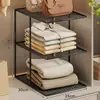 Divisória de compartimento de armário de guarda-roupa em camadas para armário de quarto prateleira de armazenamento empilhável divisória de roupas artefato de armazenamento