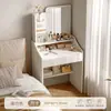 Tocador pequeño apartamento dormitorio alquiler simple moderno gabinete de maquillaje nuevo mesita de noche simple con espejo tocador de maquillaje