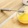 Mini Batedor de Ovos de Aço Inoxidável Doméstico Semi-Automático Batedor de Creme Misturador de Ovos de Aço Inoxidável Ovo