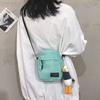 Bolso pequeño para teléfono móvil, bolso bandolera de moda para mujer, bolso bandolera de lona para estudiantes, bolso bandolera pequeño popular en internet, bolso bandolera de lona.