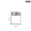 Botella de Vidrio de 47 mm de Diámetro con Múltiples Capacidades y Tapa de Aluminio Plateada, Botella de Vidrio Transparente para Medicina, Botella de Vidrio de Goji Negro