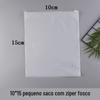 Fábrica em estoque 10 * 15 tamanho pequeno EVA fosco zíper saco joias acessórios embalagem saco suporte impressão LOGO