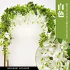 Flor de Glicina Artificial Enredadera Colgante de Techo Cadena de Flores Enredadera Flor Decorativa Planta de Plástico Cubierta de Tubería de Aire Acondicionado