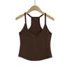 Camisola de Verano para Mujer Ropa Interior sin Espalda Acanalada Ajustada Sexy Realzadora de Busto Camisola Delgada