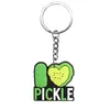 Chaveiro Fofo de Desenho Animado Formato Kimchi de Pepino Chaveiro de Borracha Macia PVC Pingente Decorativo para Mochila de Crianças e Estudantes