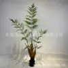 Estilo nórdico mono dorado biónico Helecho Planta verde viral cabeza de mono Helecho en maceta árbol falso pelo dorado perro Helecho adornos para sala de estar interior