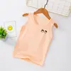 Colete de Algodão Puro de Verão Fino para Crianças, Colete sem Mangas para Meninos e Meninas, Camisole 100% Algodão para Bebês e Crianças, Colete Base para Roupa Íntima