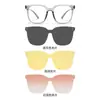 Gafas magnéticas de succión dos en uno se pueden equiparar con gafas de sol para miopía con filtro de luz azul cuatro en uno, armazón para gafas de sol polarizadas, doble propósito para conducir