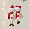 Muñeca de Niña Angelito Nueva Transfronteriza Colgante Decorativo de Papá Noel Ciervo Tela Felpa Colgante para Árbol de Navidad