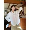 Camisa de manga larga para mujer talla grande, diseño elegante para entrevistas de trabajo, camisa OL