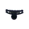 Clip de plástico para PC de 6 cm, hecho a mano, accesorios para el cabello, horquilla de luna recta negra