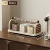 Estante de Almacenamiento para Tazas Estilo Medieval Escritorio Estante de Almacenamiento para Vasos de Agua Tazas de Té Mesa de Comedor Bandeja de Té Hogar Taza de Doble Capa