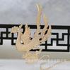Jóias DIY Cobre Cor Ouro 24K Preservação de Cor 40*65mm Nuvem Auspiciosa Fênix Grampo de Cabelo Semiacabado Material Artesanal B895