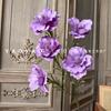 Nueva flor artificial de color morado oscuro, uva morada, romántica, de ensueño, material de flor morada, camino de entrada, flor falsa decorativa
