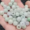Contas de Jade com Furo Grande Contas Soltas de Jade Grãos Contas Brancas Grandes e Pequenas Acessórios para Joias DIY Contas Artesanais Atacado