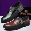Novos Sapatos de Couro Transfronteiriços para Homens, Sapatos Formais Slip-On da Moda para Homens de Negócios, Sapatos de Comércio Exterior para Homens, Sapatos de Outono e Inverno, Mocassins