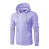 Comercio Exterior Amazon Cárdigan Suéter de Color Sólido Sudadera con Forro Polar Top Deportivo Otoño e Invierno Hombres y Mujeres Camisa con Cremallera
