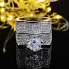 Comercio exterior transfronterizo anillo para hombre anillo de platino multiesmeralda curvo personalidad original anillo de 2 piezas fábrica r5337