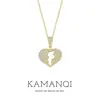 Colgante de Corazón Roto de Oro con Diamantes, de Moda y de Alta Gama, con Diseño de Nicho, Electrochapado en Oro Real, Cadena para Clavícula Personalizada de Lujo Ligero