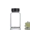 Frasco Cápsula de Vidro Transparente 50ml Frasco de Remédio 100ml Grau Alimentício Boca Larga Frasco de Cordyceps Produto para Saúde Vidro de Sódio Cálcio
