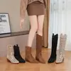 Botas altas huecas estilo europeo y americano Chuyuji para mujer, nuevo modelo de verano 2026, punta fina, tacón grueso, transpirables, adelgazantes, botas largas