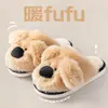 Pantuflas de Algodón para Mujer Laochaodog 2025 Nuevo Otoño Invierno Hogar Interior Cálido Felpa Imitación Cachemir Diseño Pantuflas de Algodón para Mujer