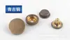 503/501 três botões de pressão de aço inoxidável botão de metal com furo passante liso botão de metal redondo botão de pressão escuro invisível