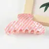 Pinza de Tiburón de Colores Caramelo con Rayas Degradadas, Pasador, Pinza para el Cabello, Accesorio Grande para el Cabello Elegante y Versátil para Mujeres