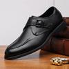 Sapatos de couro casuais de dedo apontado de um passo para frente e ultrapassado plus size Mocassins com fivela de cano baixo Estilista de moda Sapatos da moda