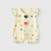 Ropa de bebé para verano mameluco para recién nacida niña algodón puro estilo princesa luna llena 100 días estilo delgado mameluco ropa para gatear verano