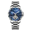 6556 Reloj Mecánico Mar Estelar Automático Luminoso Resistente al Agua Atmósfera Reloj para Hombre