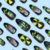 Explosão nuclear escura sombra de pombo unha unha peça de unha borda preta patch de unha francesa produto acabado atacado transfronteiriço quente usar unha