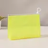 Bolsa de Maquiagem de PVC Tridimensional com Zíper Semi-Transparente para Artigos de Higiene Pessoal Viagem Bolsa de Armazenamento à Prova d'Água de Grande Capacidade com Impressão de Logo