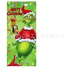 Venta Caliente Transfronteriza Verde Navideño Grinch Divertido Cortina de Puerta Tela de Fondo Decoración de Fiesta Festiva Arreglo para Sesión de Fotos Fuente