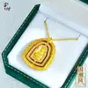 Collar de Cuerda Trenzada Dorada Tradicional Más Vendido en Transmisión en Vivo, Nuevo Estilo Chino Dorado Arena con Acentos de Diamante, Colgante Grande de Brújula de Buda para Mujeres, Venta al por Mayor