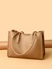 Bolso Tote de Cuero Genuino de Gran Capacidad Estilo Nuevo para Mujer, Bolso de Mano de Piel de Vaca para el Trabajo, Bolso de Hombro Moderno y Versátil, Bolso Cruzado, Bolso de Axila