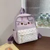 Mochila Infantil Cartoon de Gatinho Japonês Super Fofo Adorável Mori-kei Alta Aparência Leve Casual Estudante Bolsa Escolar