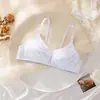 Sutiã de copo de molde fino confortável Dot Mulheres grávidas Sutiã de meia-idade e idoso Mãe Roupa interior Sem anel de aço Sem esponja Sutiã de amamentação