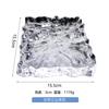 Bandeja de Chá Quadrada de Vidro Fosco Estilo Chinês Bandeja de Cristal Decoração de Sala de Amostra Presente Personalizado