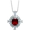 Colar de Rubi de Alta Qualidade da Moda ins Design de Nicho Feminino Corrente de Pescoço Elegante de Luxo Leve Versátil Personalidade