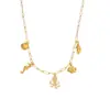 Azucarero Cubo 5A Circonita Pulpo Estrella de Mar Estilo Playa Multiaccesorio Collar DIY Joyería de Acero Inoxidable Cadena Versátil para Clavícula