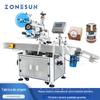 ZONESUN TB833 máquina automática de selagem de cantos para etiquetagem caixa quadrada caixa de papelão máquina de etiquetagem de selagem de etiquetas antifalsificação