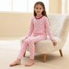 Conjunto de Ropa Interior Térmica de Algodón Grueso Clase A Otoño e Invierno para Niñas y Niños, Conjunto de Pijama para el Hogar sin Costuras