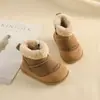 Sapatos de algodão infantis, nova coleção de inverno 2026, forrados com fleece e impermeáveis, botas de neve para bebê, botas de algodão para meninas, sapatos de algodão para meninos, para idades 1-5