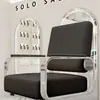 Silla de Peluquería para Celebridades de Internet, Silla Ajustable de Acero Inoxidable, Elegante Silla para Permanente y Tinte de Peluquería, Taburete para Corte de Cabello de Hombre