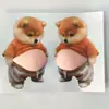 Shiba Inu 3D Manija de Puerta Pegatina Anticolisión Tope de Puerta Almohadilla Amortiguadora Silenciosa Juguete Creativo de Descompresión para Apretar Barriga Grande Anticolisión